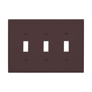 PJ3B - Wallplate 3G Toggle Poly Mid BR