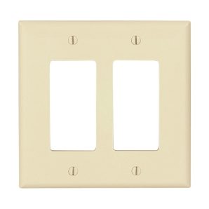 PJ262A - Wallplate 2G Decorator Poly Mid Al
