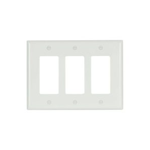 2063WB0X - Wallplate 3G Decorator Thermoset Mid WH