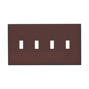 PJ4B - Wallplate 4G Toggle Poly Mid BR