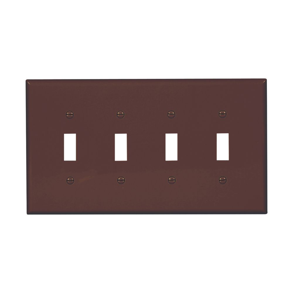PJ4B - Wallplate 4G Toggle Poly Mid BR