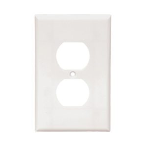 2032WB0X - Wallplate 1G Dup Recp Thermoset Mid WH