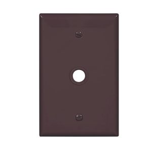 PJ11B - Wallplate 1GTEL/Coax.406"Hole Poly Mid BX BR