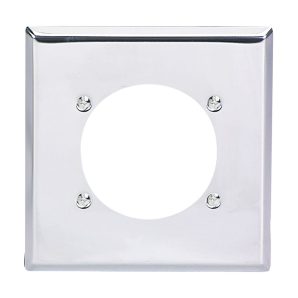 69B0X - Wallplate 2G SGL Rec W/2.4688" Hole Chrome