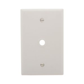 2028WB0X - Wallplate 1G W/.375" Hole THRMST Mid WH