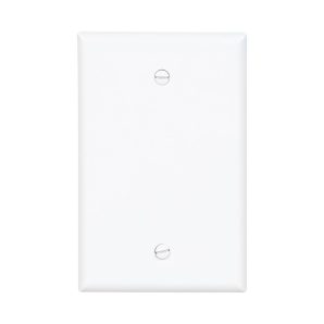PJ13W - Wallplate 1G Blank Box Mount Poly Mid WH