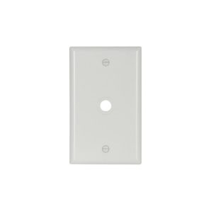 2128WB0X - Wallplate 1G W/.375" Hole THRMST STD WH