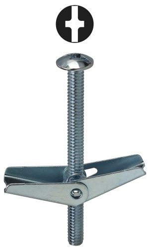 TBC384 - 3/8" X 4" Phillips/Slotted Mushroom Head Toggle Bo