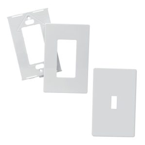 2039W - Wallplate 2G Toggle Thermoset Mid WH