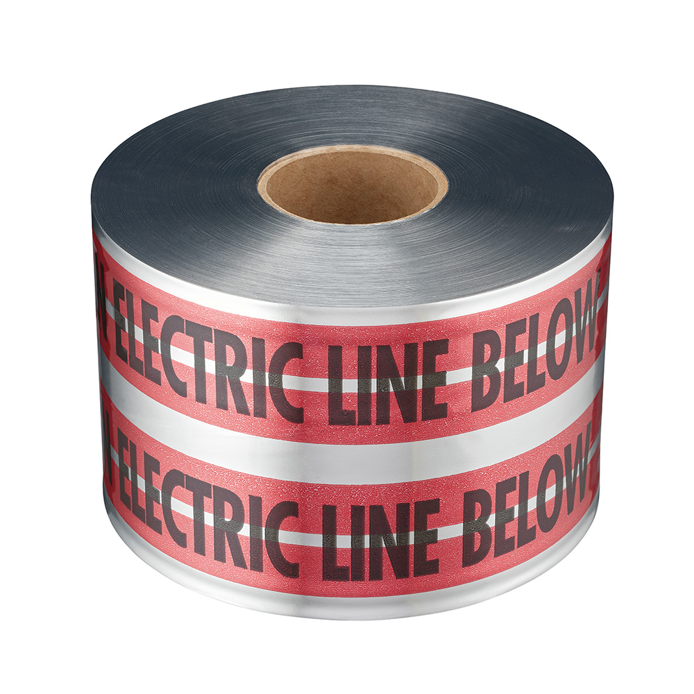 31109 - 6" X 1000' Red Caution Electric Line Below D-Tape - Image 3