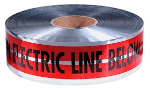 31107 - 3" X 1000' Red Caution Electric Line Below D-Tape