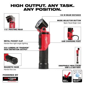 211321 - Redlithium Usb Pivoting Flashlight