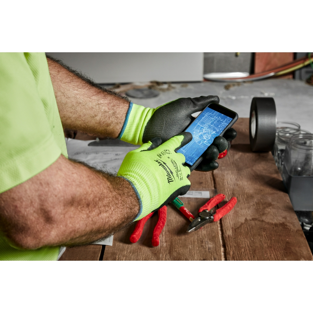 48738922 - Cut 2 High Vis Gloves - Large - Image 4