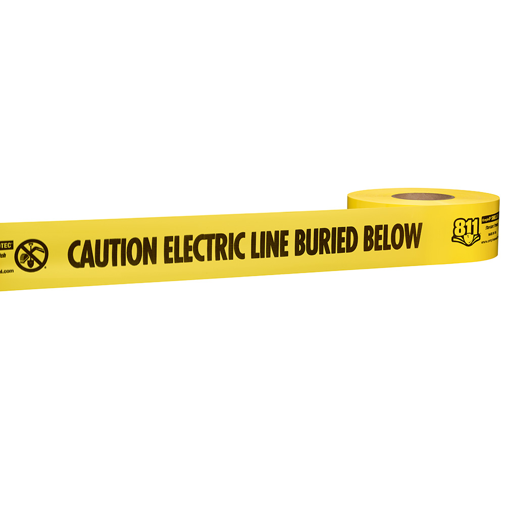 22202 - 3" X 1000' Yellow Caution Electric Line Below Tape - Image 4