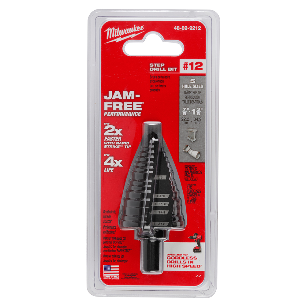 48899212 - #12 Step Drill Bit, 7/8" - 1-3/8" - Image 5