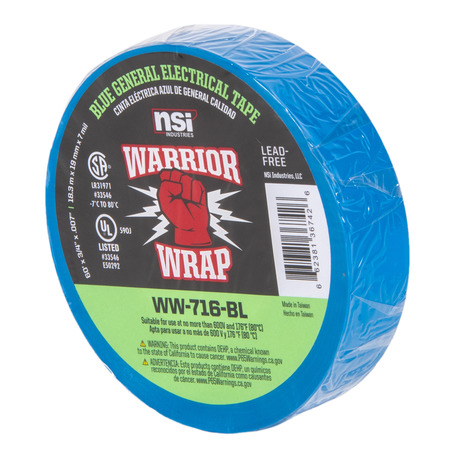 WW716BL - 3/4"X60' Blue GP Vny Tape - Image 5