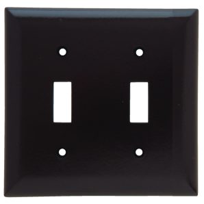 SP2 - Plastic Wallplate 2G 2 Toggle W/Out Line