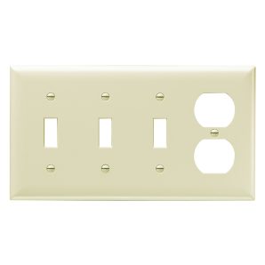 SP38I - Smooth Wallplate 3G Toggle 1G Duplex Iv