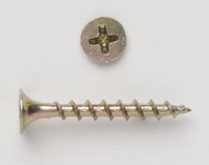 1DSYZJ - #6 X 1 BG Phillip Drywall Screw Yellow Zinc