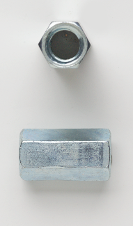 38RCZJ - 3/8-16 (1-1/8 Long) Hex Rod Coupling Nut Zinc