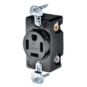 HBL8410 - SGL RCPT, 3P4W, 20A 125/250V, 14-20R, BK