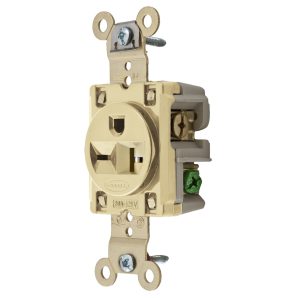 HBL5461I - SGL RCPT, Ind GRD, 20A 250V, 6-20R, Iv