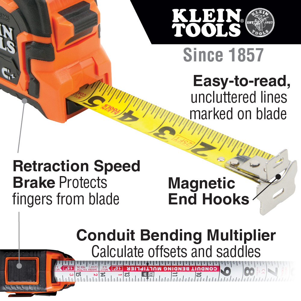 86125 - Tape Measure 25' Single-Hook - Image 3