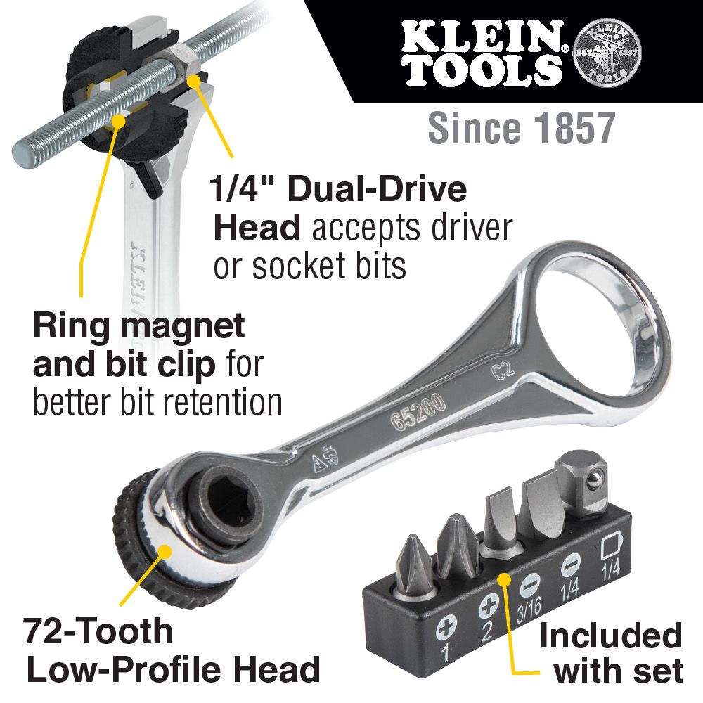 65200 - Slim-Profile Mini Ratchet Set, 5PC - Image 4