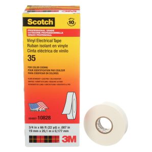 35WH - Vinyl Color Coding Elec Tape 35, 3/4" X 66', WH