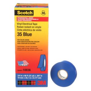 35BL - Vinyl Color Coding Elec Tape 35, 3/4" X 66', BL