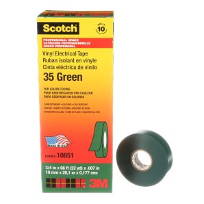 35GN - Vinyl Color Coding Elec Tape 35, 3/4" X 66', GR