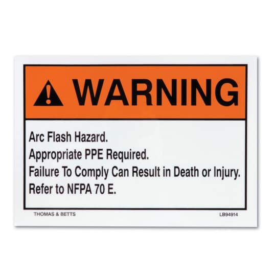 LB94913 - 3.5X5 Arc Flash Sign - Image 3