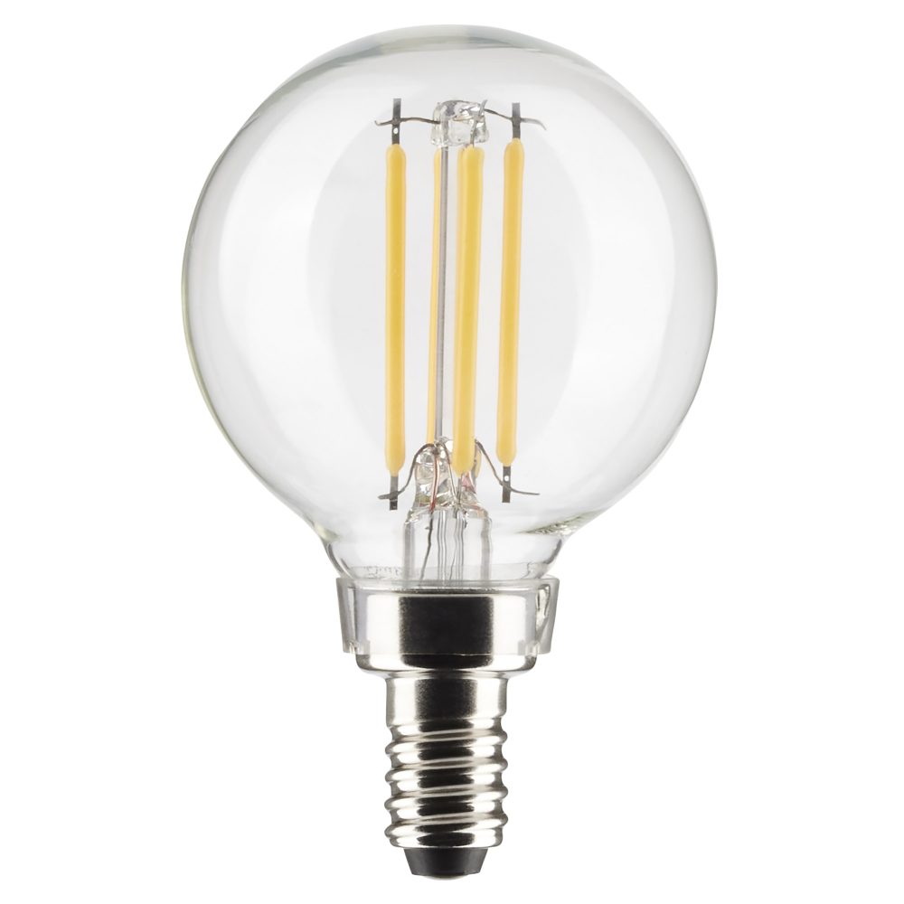 S21211 - 5.5W Led G16.5 4000K Clear - Candelabra Base