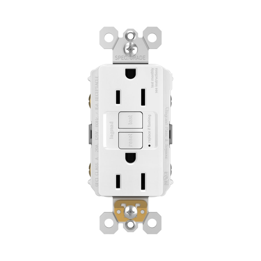 1597W - Radiant Self TST Duplex Gfci 15A 125V WH - Image 2