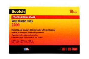 2200 - Scotch Vinyl Mastic Pad, 3-1/4" X 4-1/2", BK