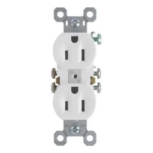 CR20W - Duplex Recp 20A/125V Side Wire WH