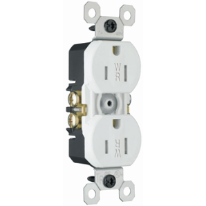 3232W - Duplex Recp 15A125V Screw Term WH