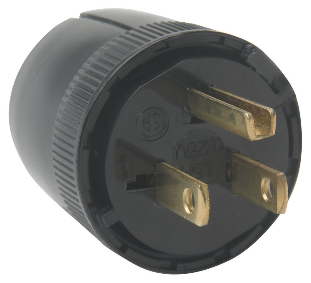 5276BK - Straight Blade Plug 3W 15A 125V Dead Front - Image 2