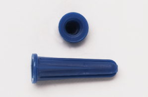 8579J - 10-12 X 1 Blue Conical Plastic Anchor