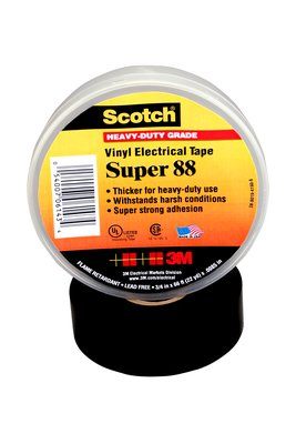 88 - Super 88 Vinyl Electrical Tape, 3/4" X 66', BK - Image 3