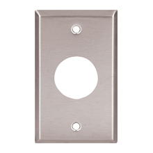 93091B0X - Wallplate 1G SGL Recp 1.406" Hole STD SS