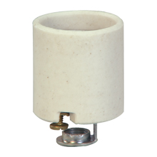 969B0X - Socket W/Hickey Keyless Med Base Porc WH