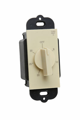 97030I - Wall Box Decorator Rotary Timer, Ivory