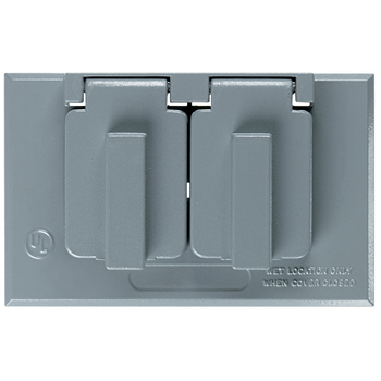 CA8BRH - 1G Wallplate Horizontal Duplex Cover Bronze