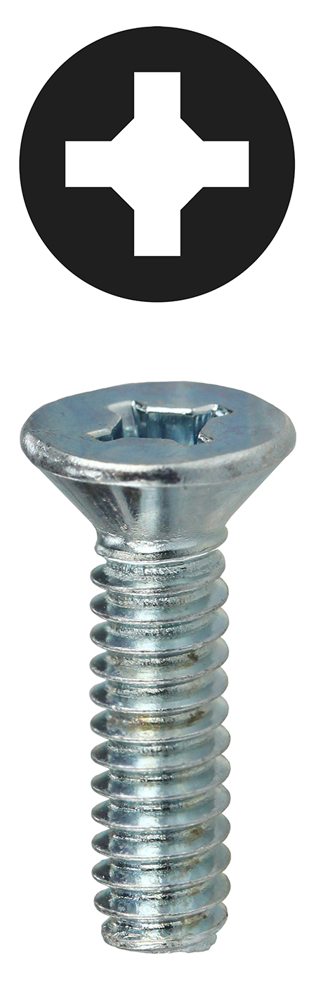 FMDD6322 - #6-32 X 2'' Phil/SQ Flat Head Machine Screw - Image 3
