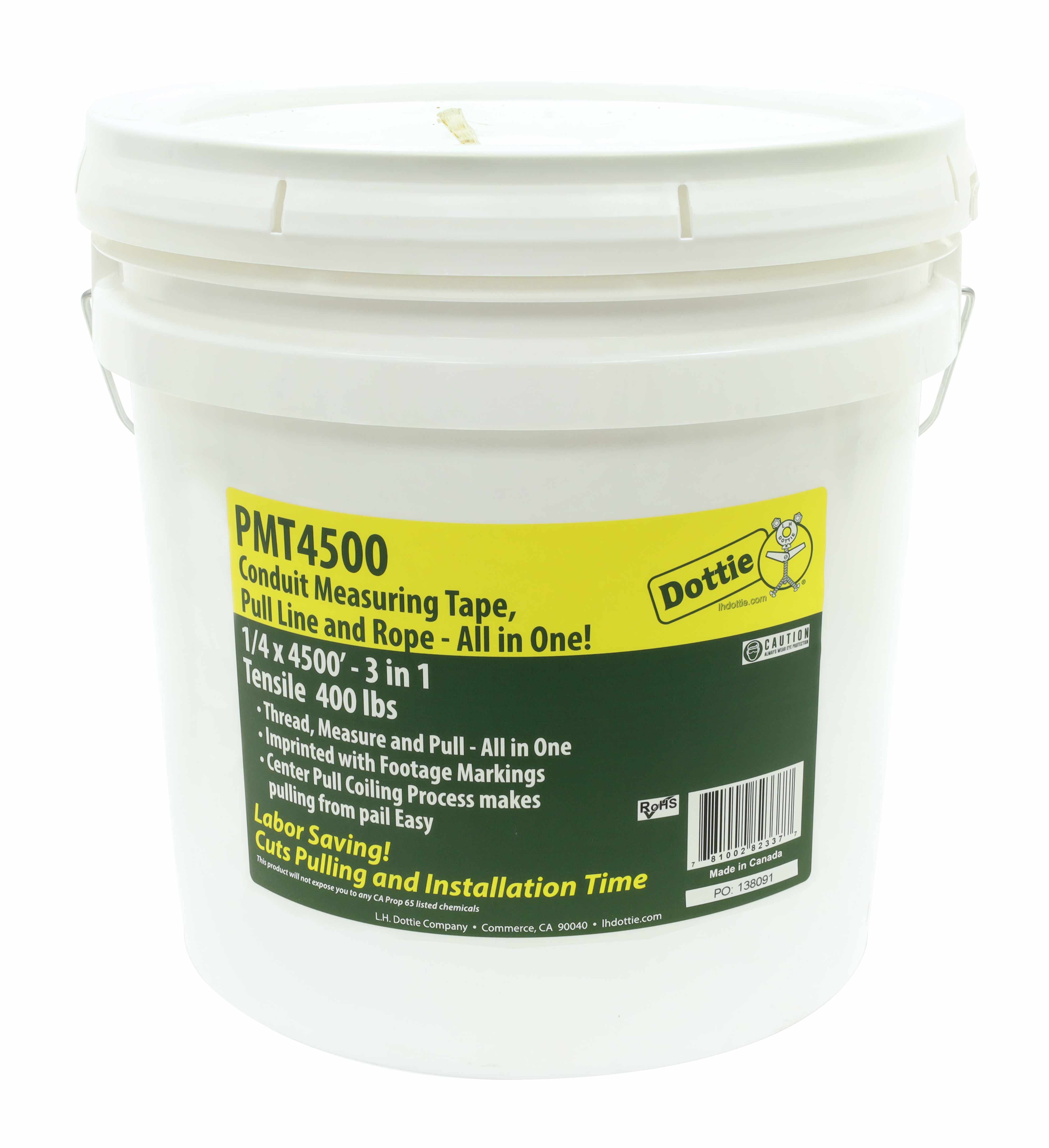 PMT4500 - 1/4'' X 4500' 3-In-1 Pull Line Measuring Tape - Image 3