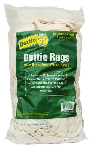 RGZ2 - 2LB Bag New White Knit Rags
