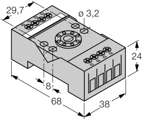 S2B - R4465 8 Pin Din/Panel Mount