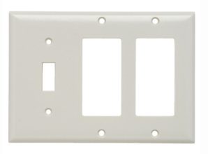 SP1262W - Smooth Wallplate 1G Toggle 2G Splex WH