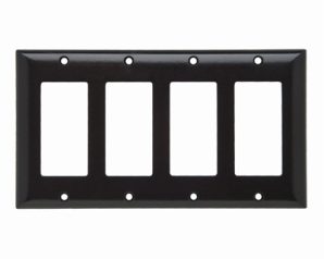 SP264 - Plastic Wallplate 4G 4SPLEX W/Out Line
